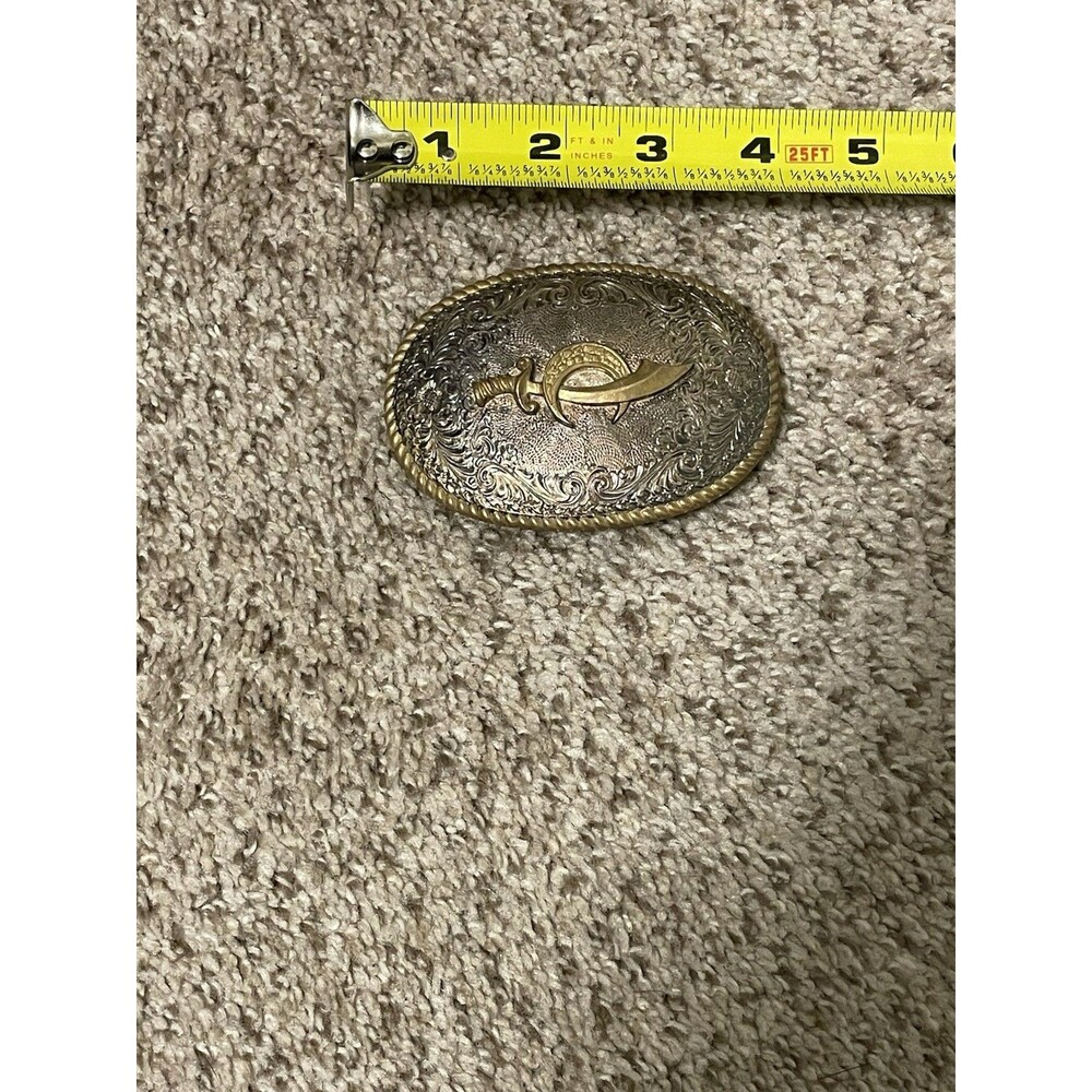 Vintage Gold Tone Shriner Belt Buckle Mason Masonic Freemason - Picture 4 of 4